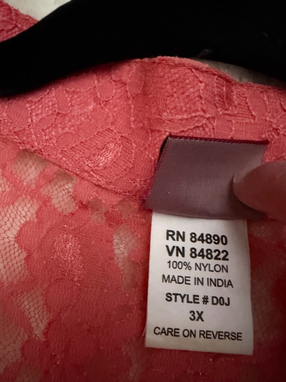 Tudor coral lace open-front cardigan - Picture 5 of 5